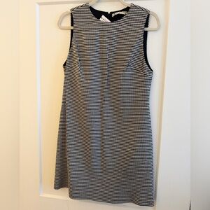 Alice + Olivia Monochrome Houndstooth Midi Dress